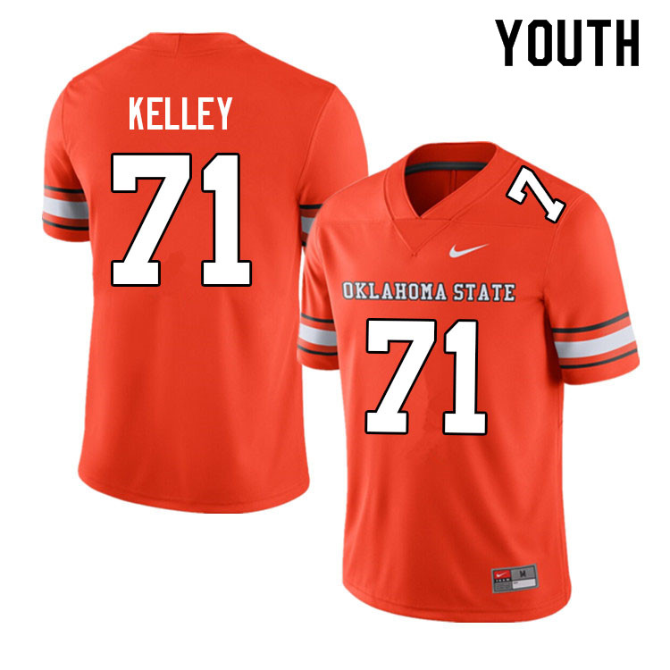 Youth #71 Aden Kelley Oklahoma State Cowboys College Football Jerseys Sale-Alternate